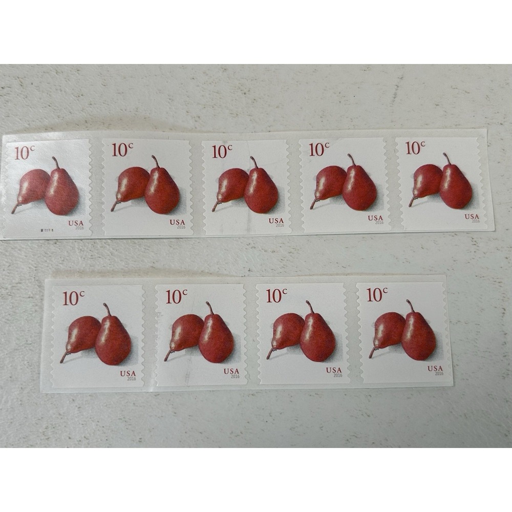 2017US #5178 10c Pears - Plate Set of 9 Mint NH  self adhesive  fruit